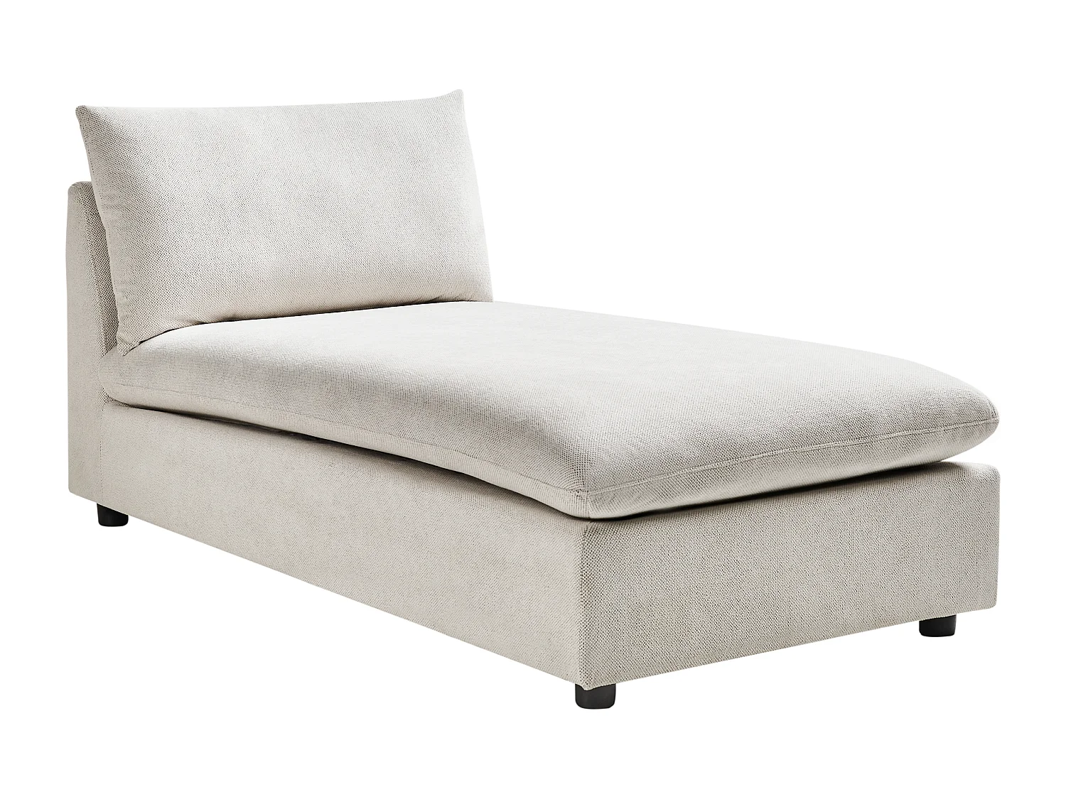 Chaise longue VIZILLE Stof Gebroken wit