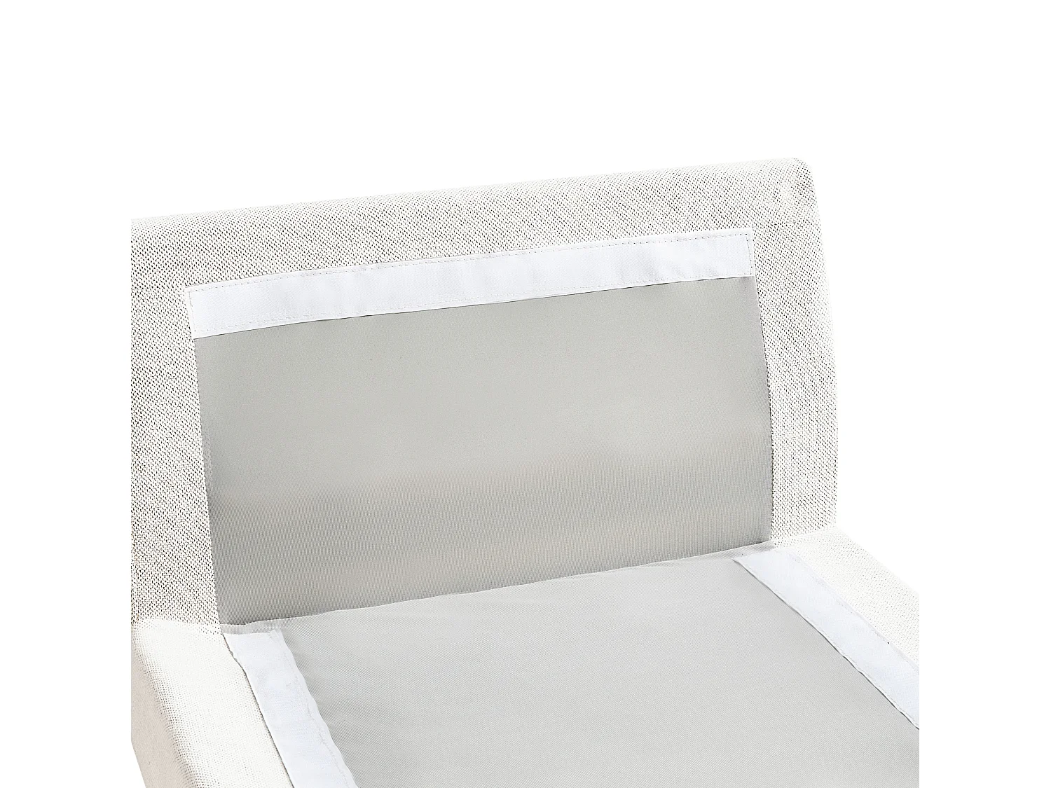 Chaise longue VIZILLE Tissu Blanc cassé