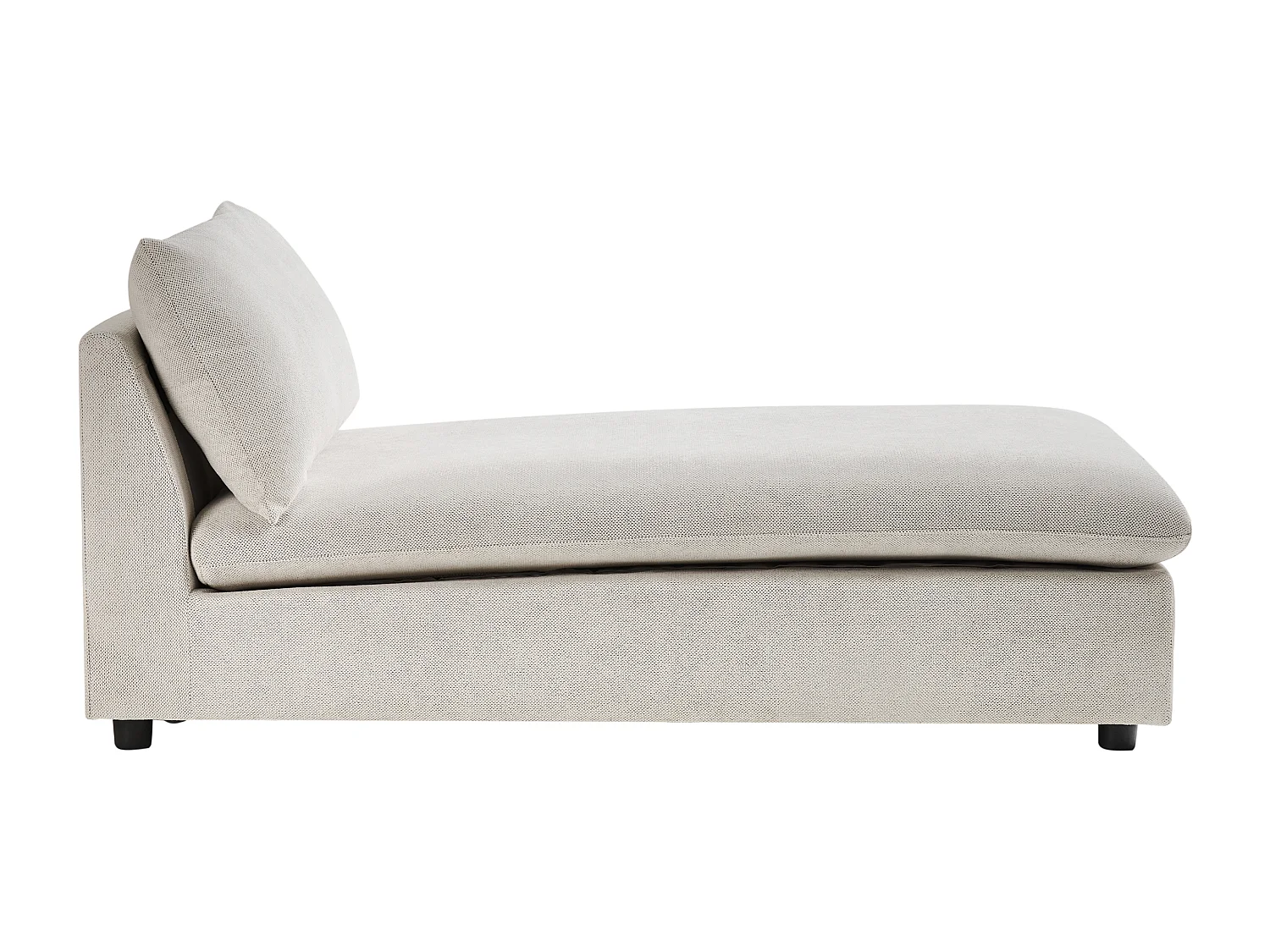 Chaise longue VIZILLE Tela Blanco crema