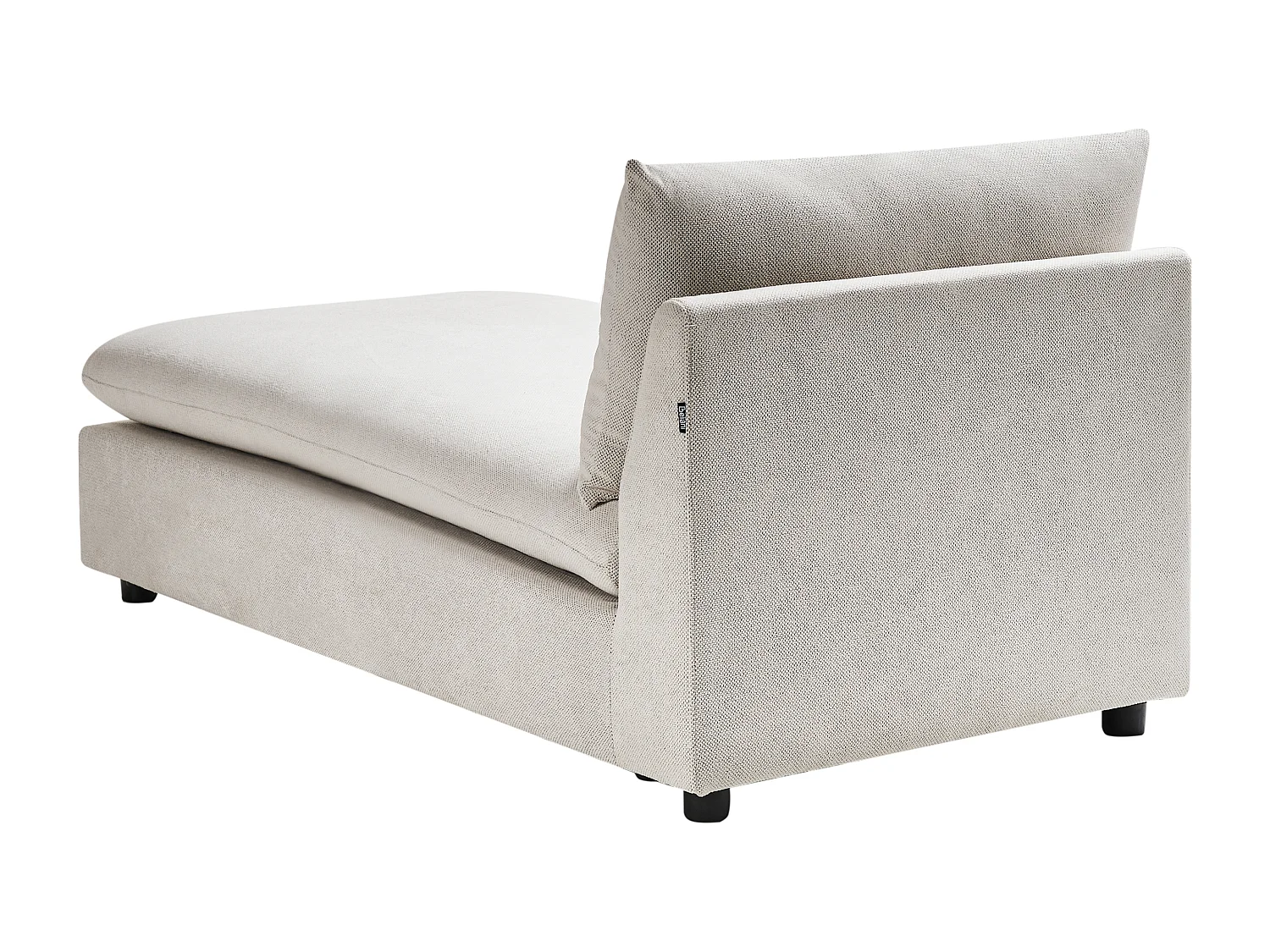 Chaise longue VIZILLE Tela Blanco crema