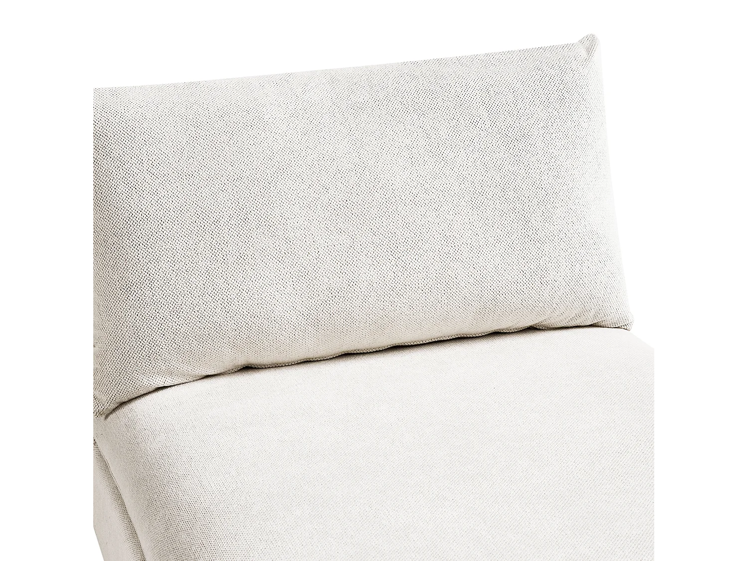 Chaise longue VIZILLE Tela Blanco crema