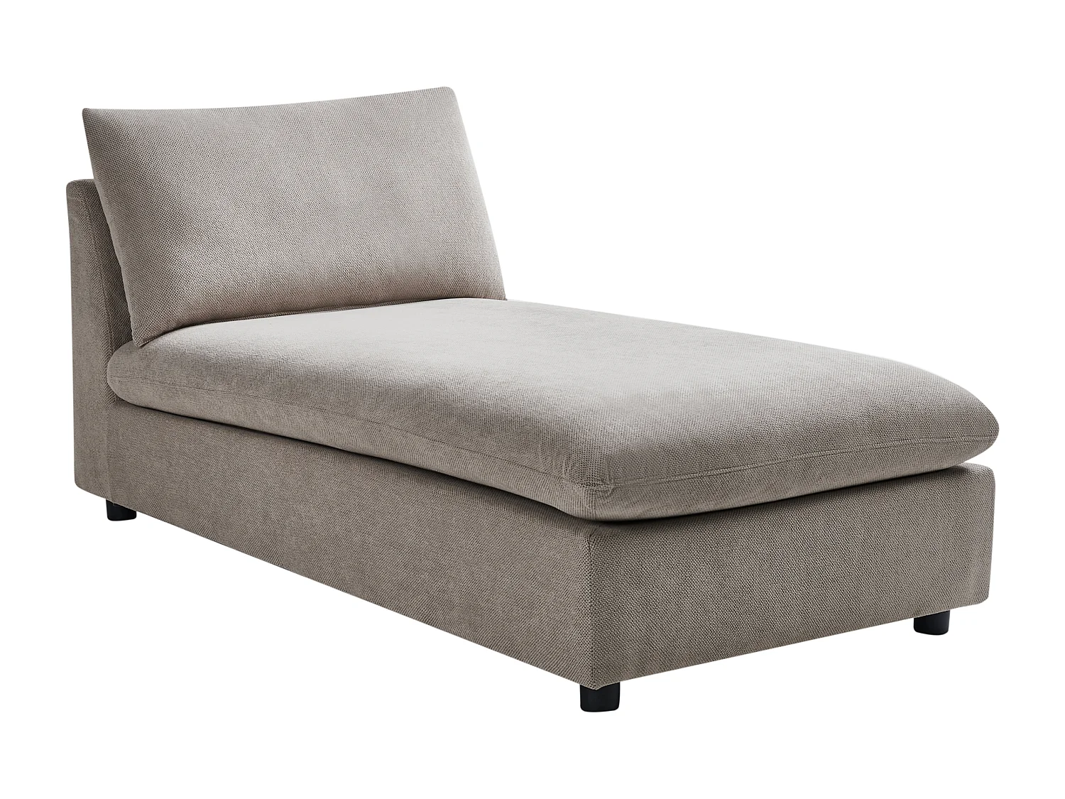 Chaise longue VIZILLE Tessuto Tortora