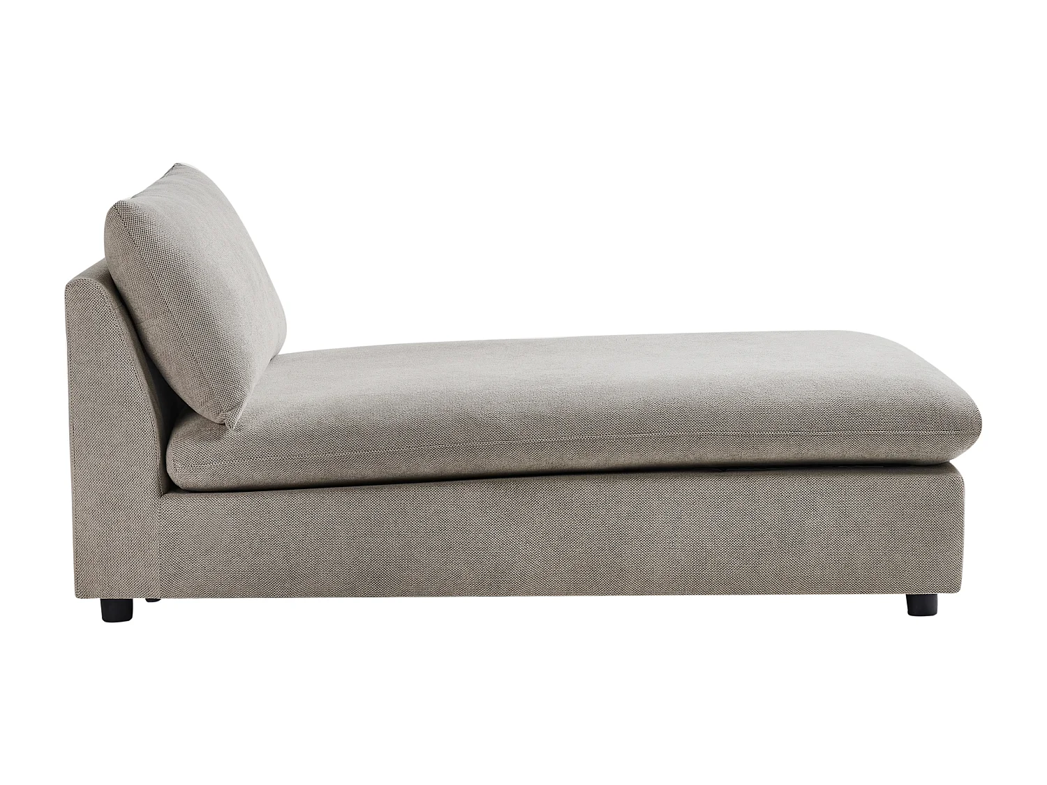 Chaise longue VIZILLE Tessuto Tortora