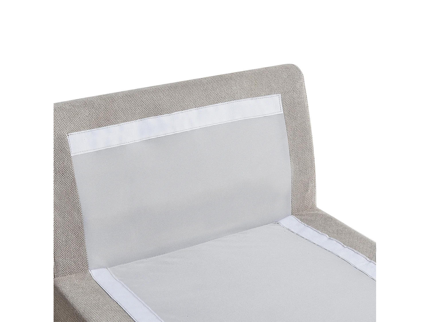 Chaise longue VIZILLE Tessuto Tortora