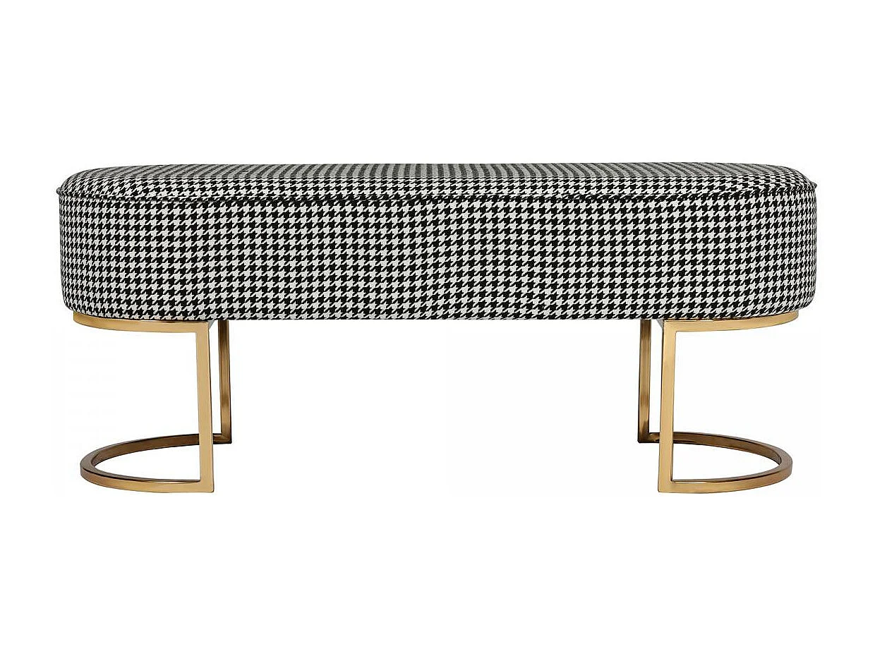 Tabouret semi artisanal ZANI 40x105x42 noir et blanc