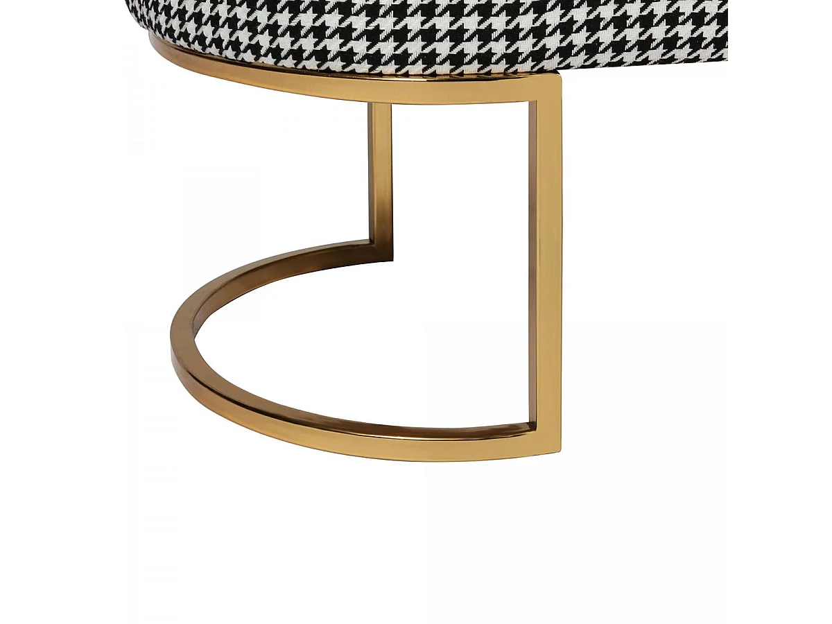 Tabouret semi artisanal ZANI 40x105x42 noir et blanc