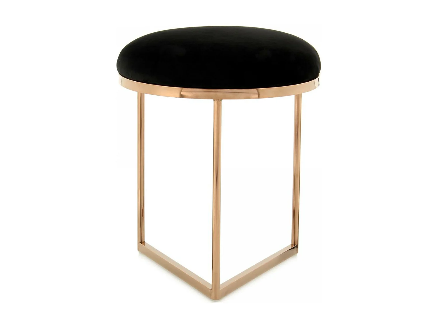 Tabouret fait main en coton ZARE 40x40x49 or noir et or rose
