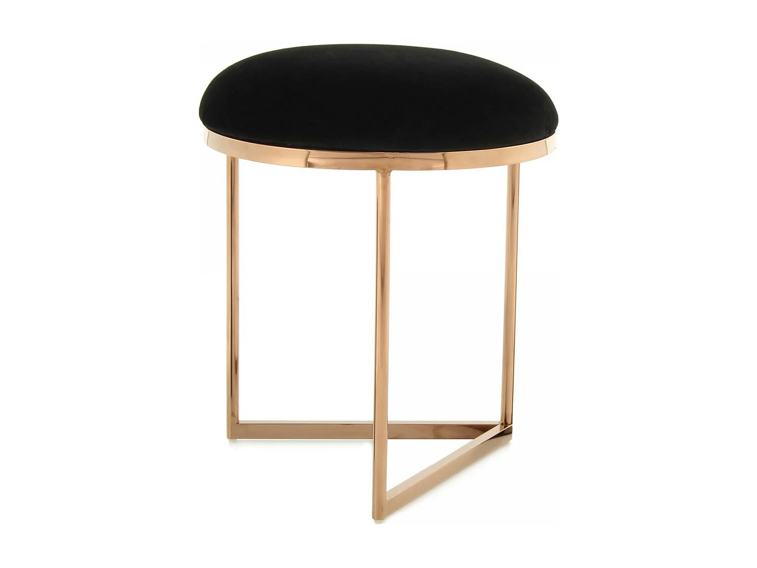 Tabouret fait main en coton ZARE 40x40x49 or noir et or rose