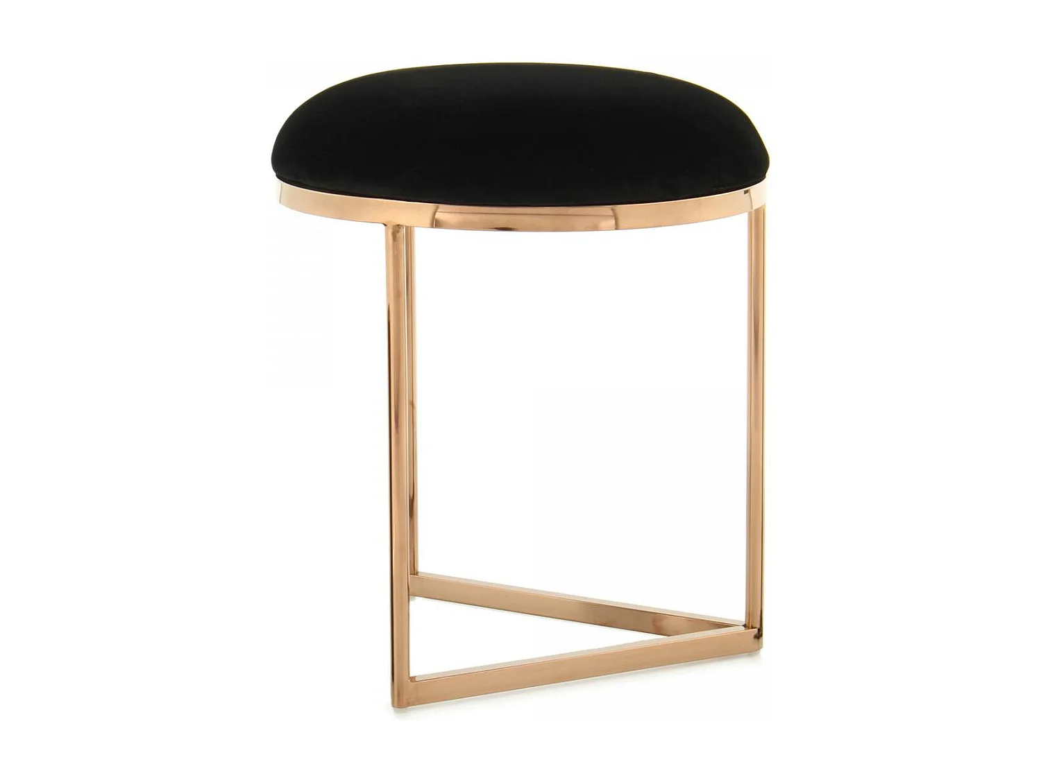 Tabouret fait main en coton ZARE 40x40x49 or noir et or rose