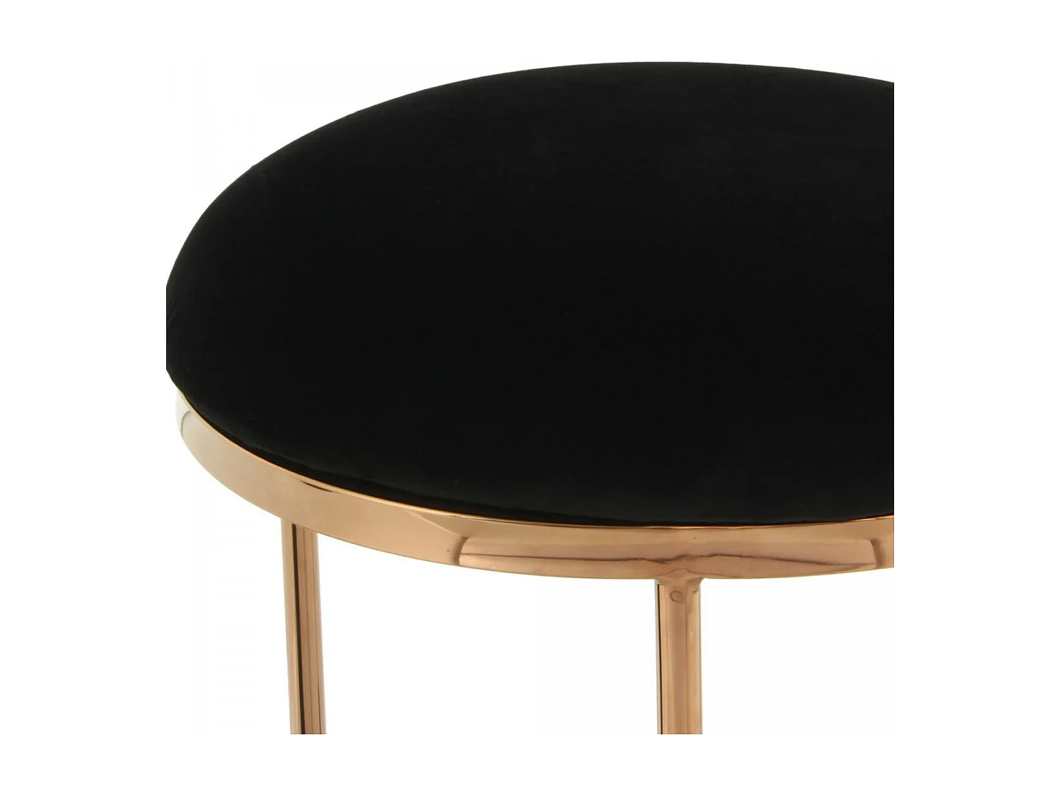 Tabouret fait main en coton ZARE 40x40x49 or noir et or rose