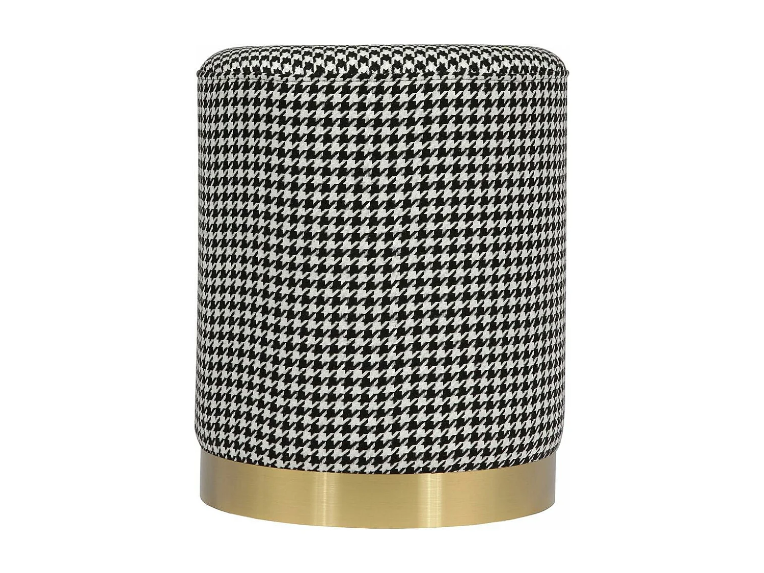 Tabouret semi artisanal ZAHI 36x36x44 noir et blanc