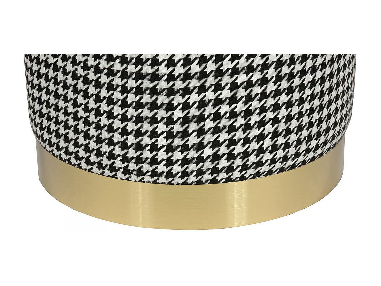 Tabouret semi artisanal ZAHI 36x36x44 noir et blanc