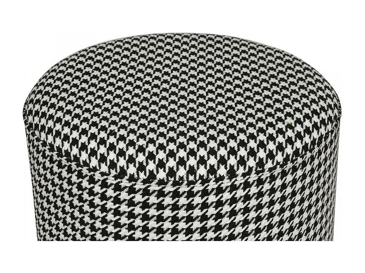 Tabouret semi artisanal ZAHI 36x36x44 noir et blanc