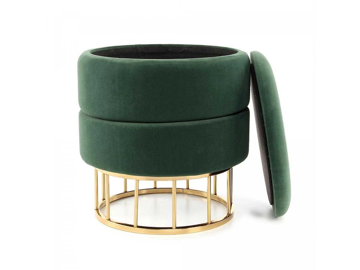 Tabouret fait main ZASE 37,5x37,5x41 vert