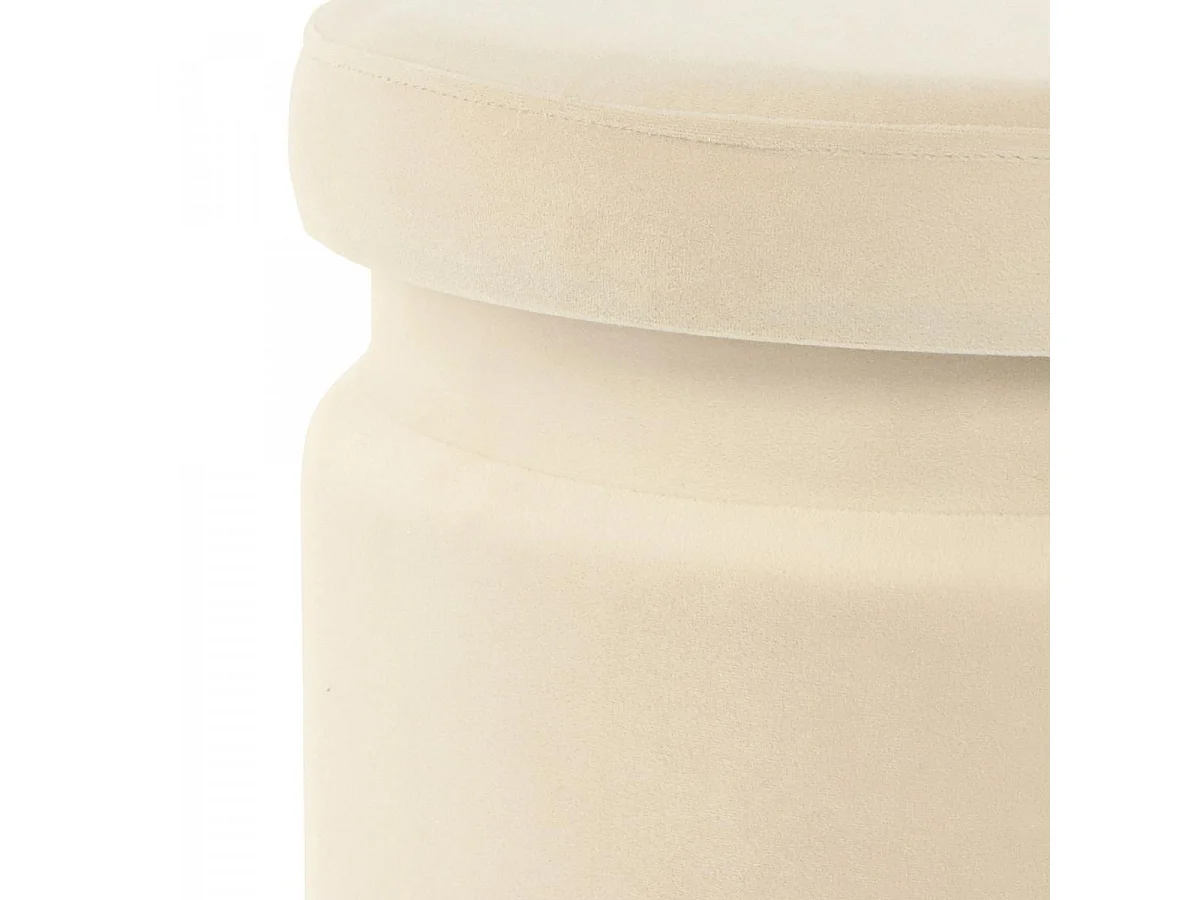 Tabouret semi artisanal LOT DE 2 ZAVE 33x33 ivoire et taupe