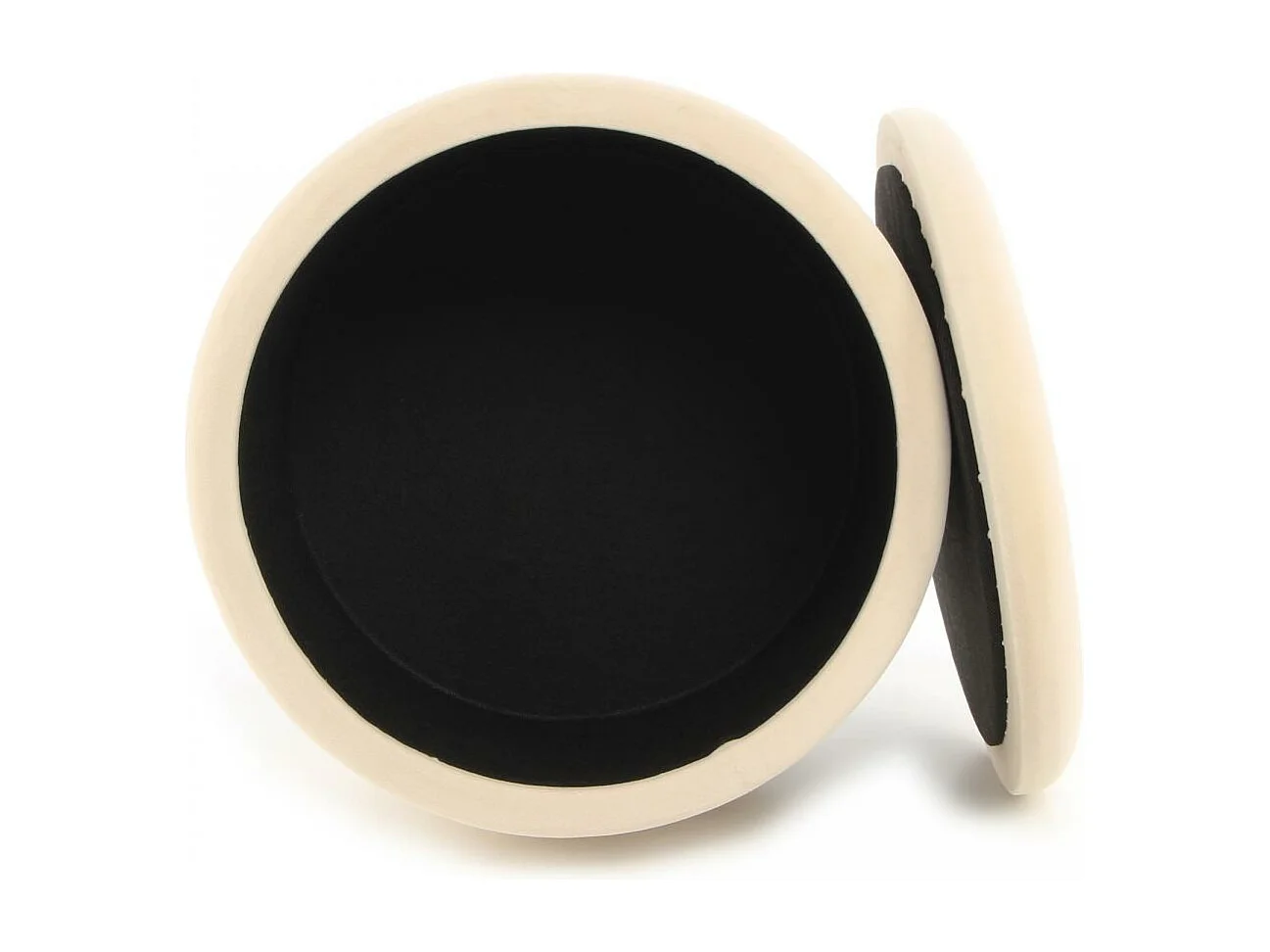 Tabouret fait main ZASE 37,5x37,5x41 ivoire