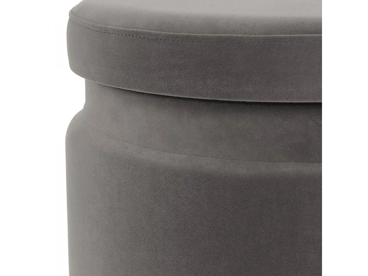 Tabouret semi artisanal LOT DE 2 ZAVE 33x33 gris et ivoire