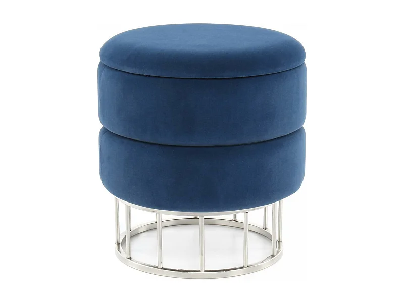 Tabouret fait main ZASE 37,5x37,5x41 bleu foncé