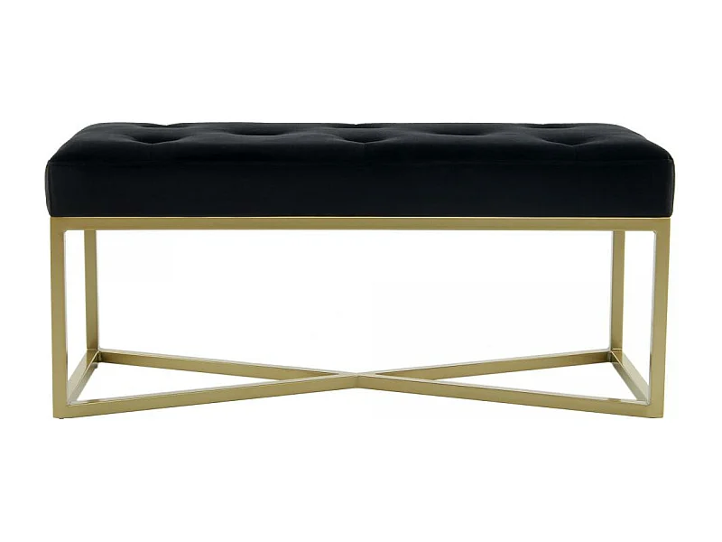 Tabouret semi artisanal ZAXE 90x40x40 or et noir