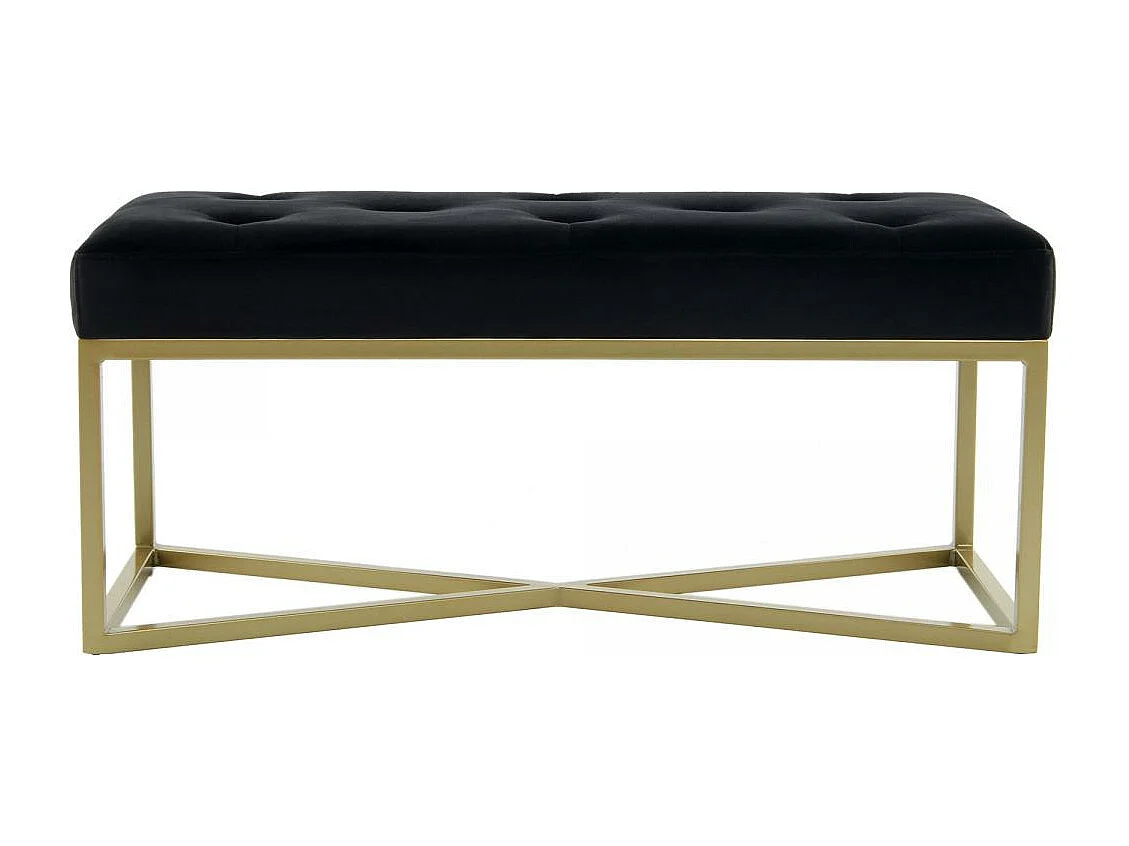 Tabouret semi artisanal ZAXE 90x40x40 or et noir