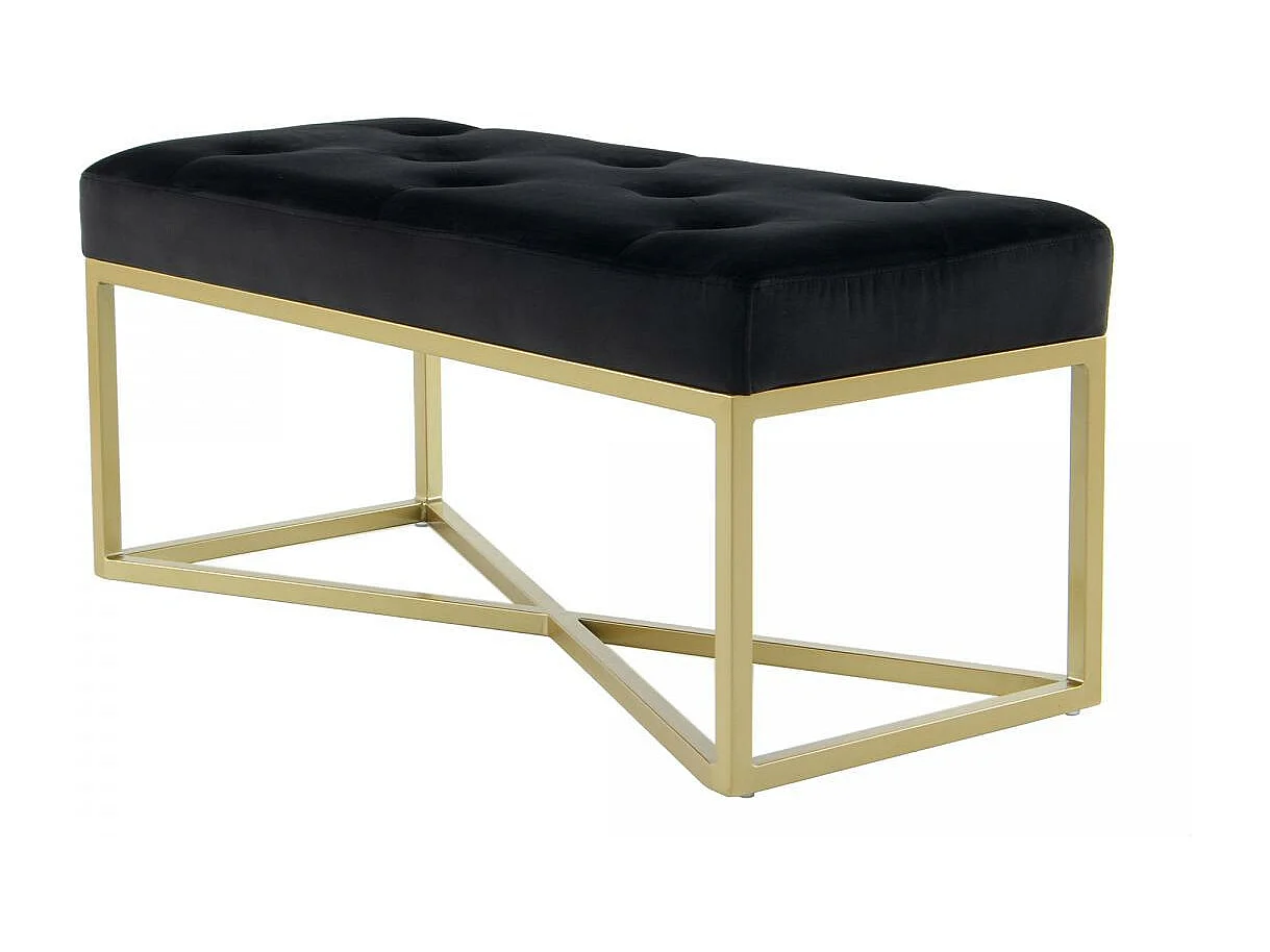 Tabouret semi artisanal ZAXE 90x40x40 or et noir