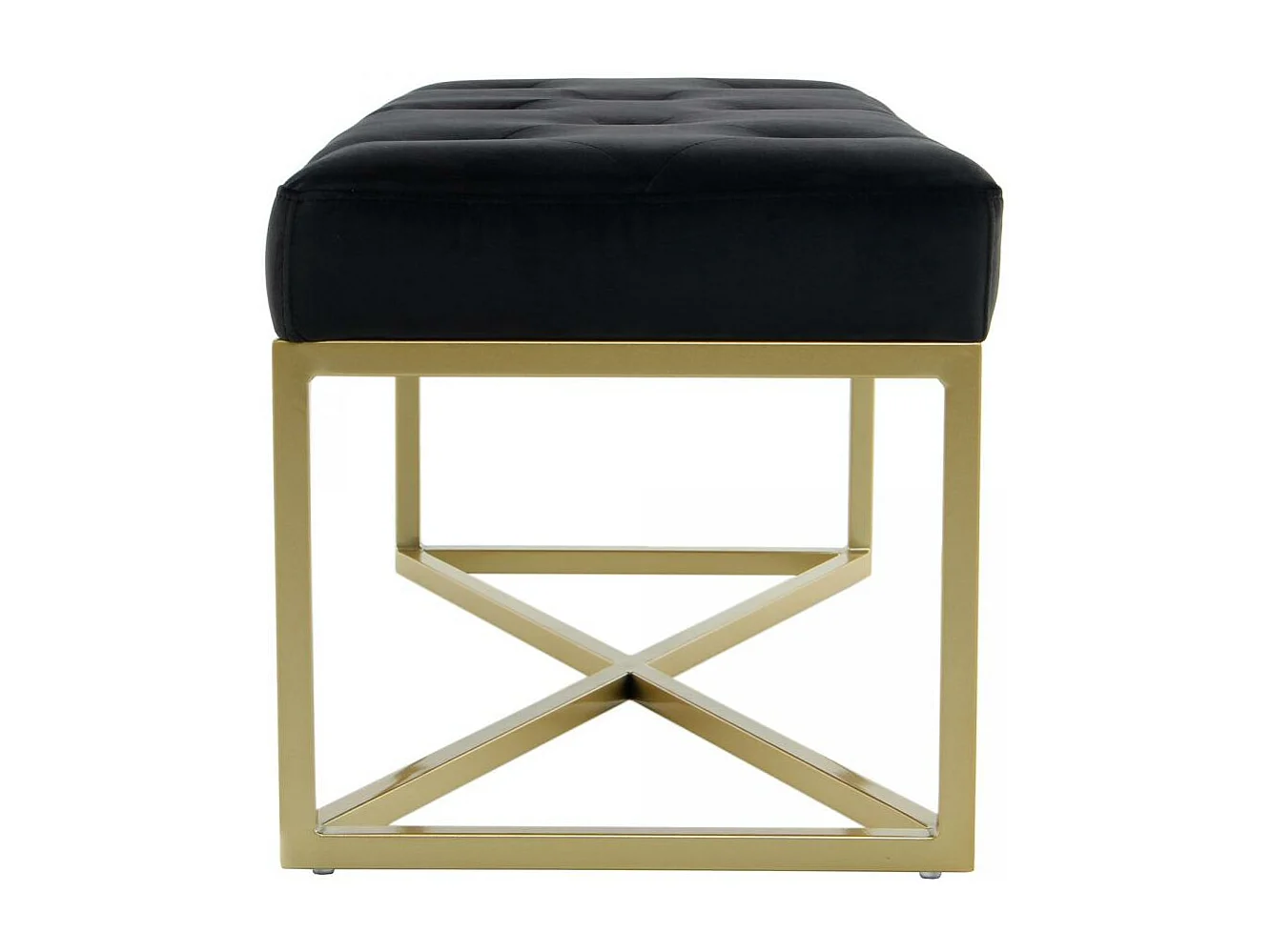 Tabouret semi artisanal ZAXE 90x40x40 or et noir