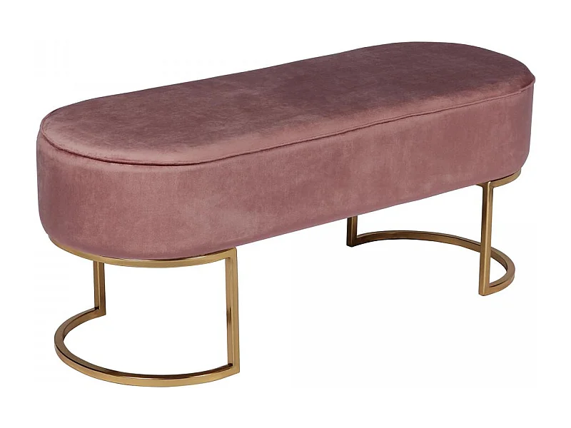 Tabouret semi artisanal ZANI 40x105x42 vieux rose et or
