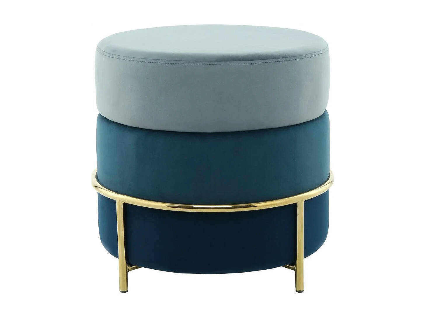 Tabouret semi artisanal ZADI 48,5x48,5x46 bleu clair