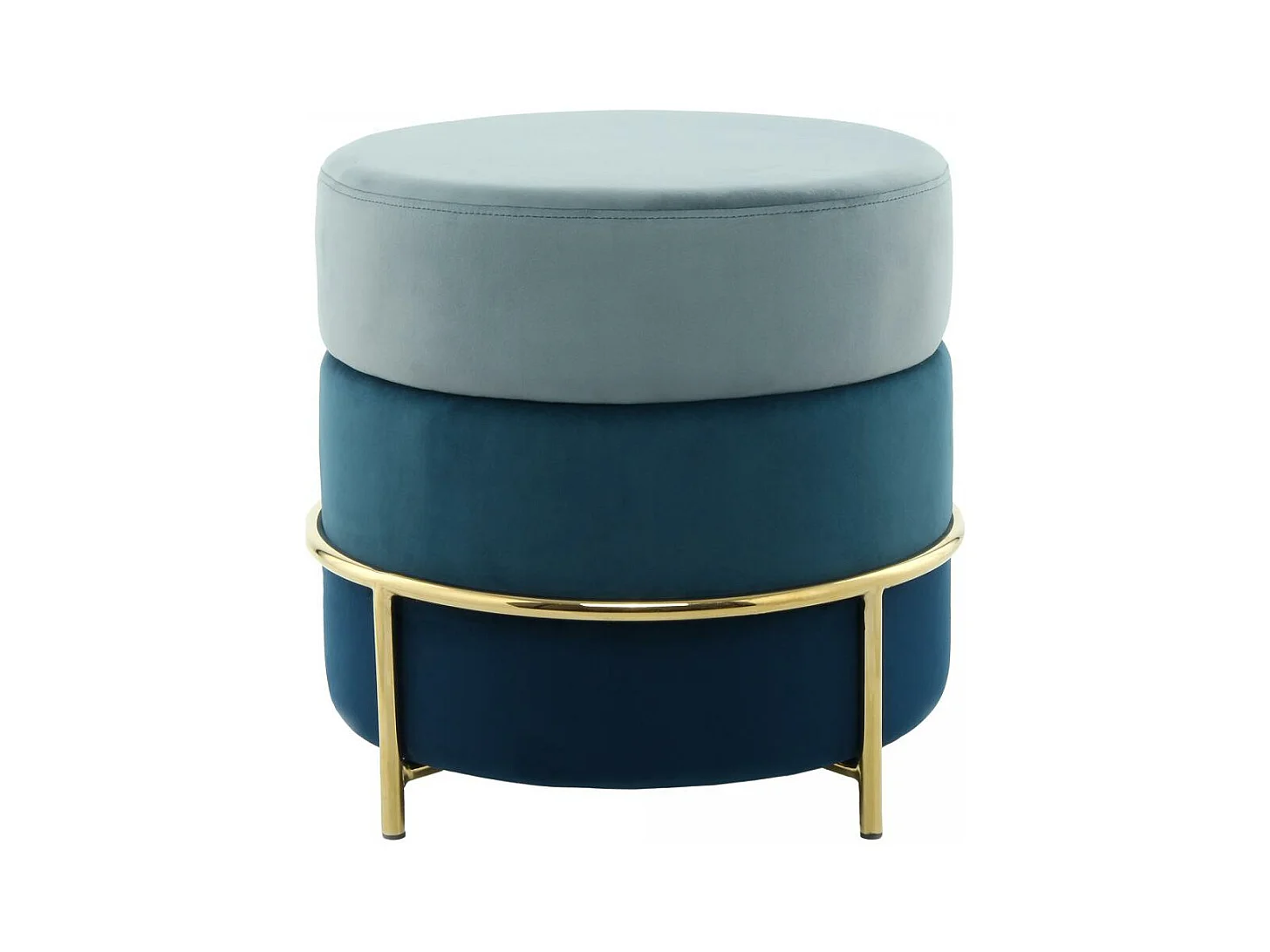 Tabouret semi artisanal ZADI 48,5x48,5x46 bleu clair