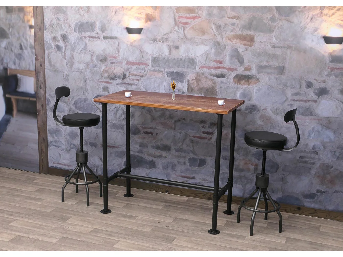 Mesa de bar MCW-N21,  marrón