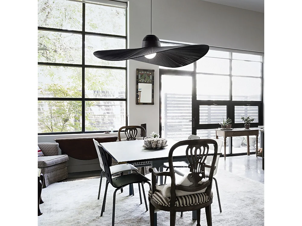 Ideal Lux Madame - 1 licht Dome Deckenpendelleuchte Schwarz