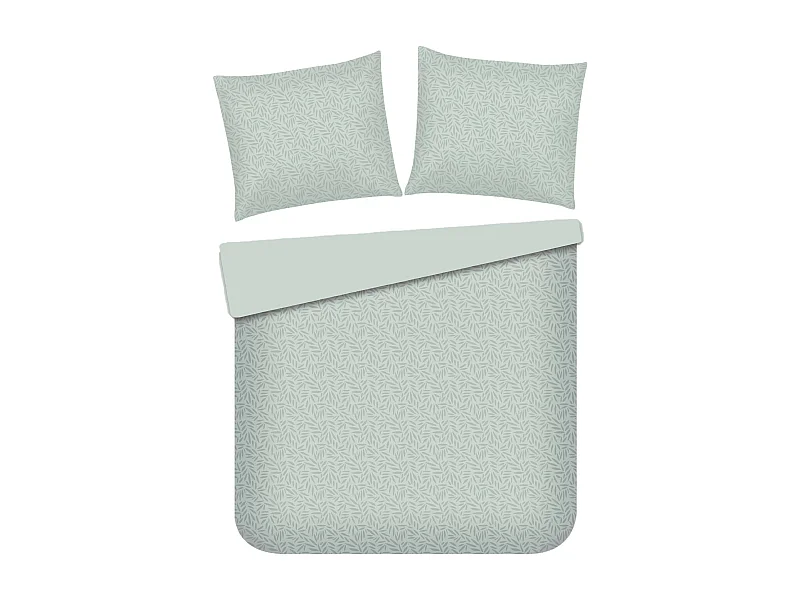 Baumwoll-Jacquard-Bettwäsche Scuba dunkelgrün 160x200