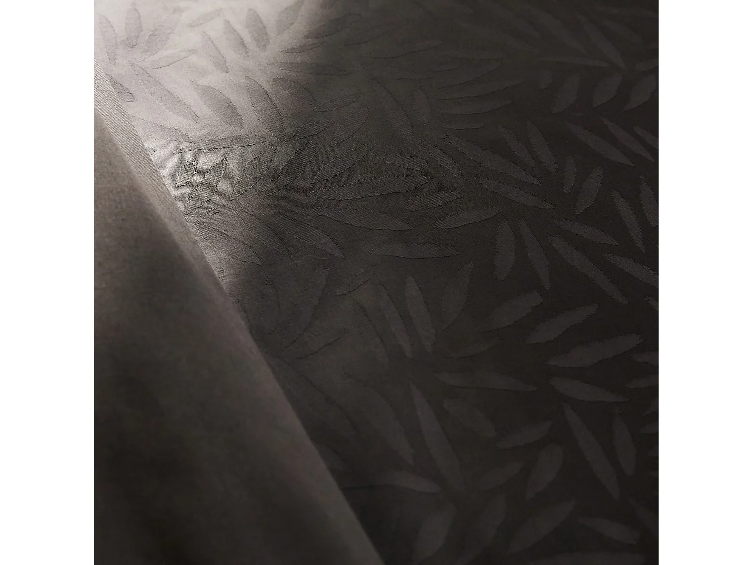 Baumwoll-Jacquard-Bettwäsche Scuba dunkelgrau 160 x 200