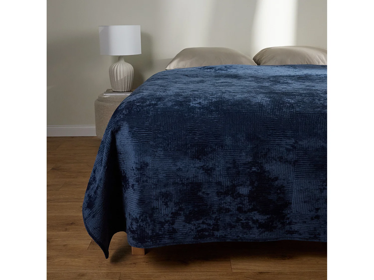 Tagesdecke Quadron Dunkelblau 200 x 220