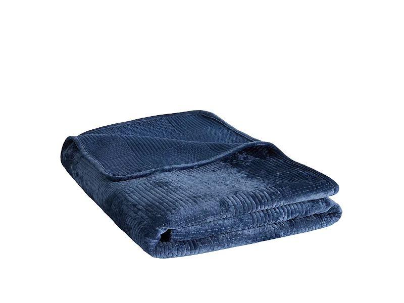 Tagesdecke Quadron Dunkelblau 200 x 220