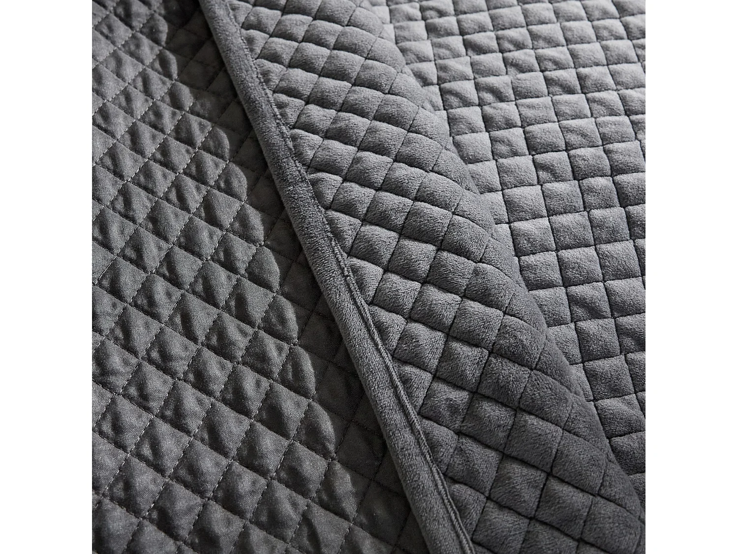 Tagesdecke Plums dunkelgrau 200 x 220