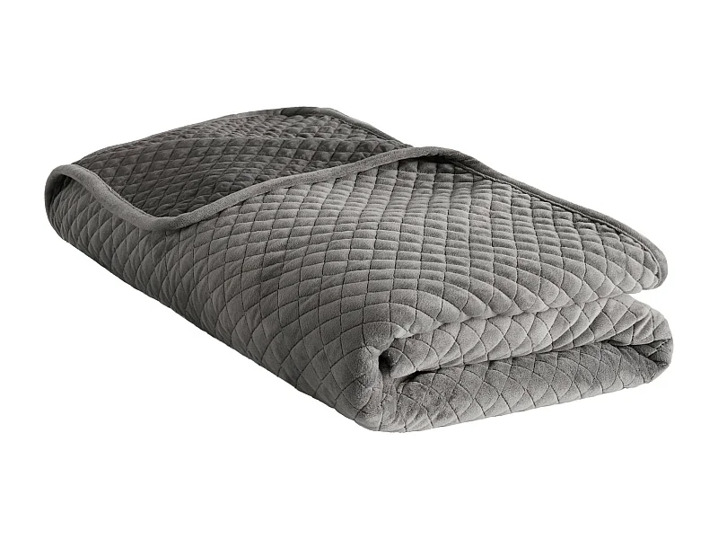 Jeté de lit Élégance Gris Foncé Polyester 200 x 220