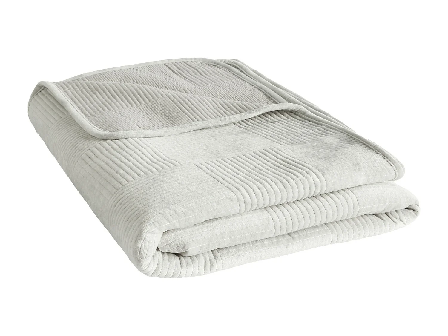 Tagesdecke Quadron mittelgrau 200 x 220