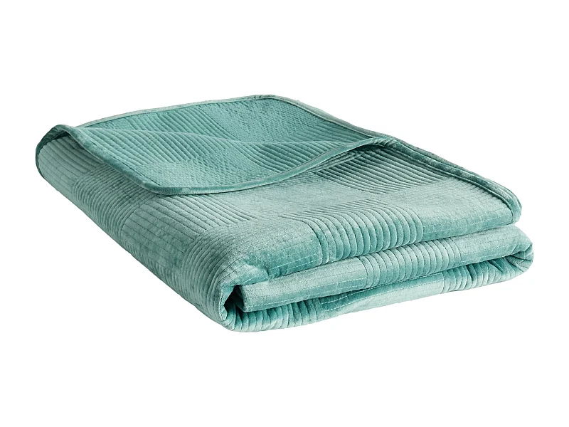 Jeté de lit Quadron Turquoise Moyen Polyester 200 x 220