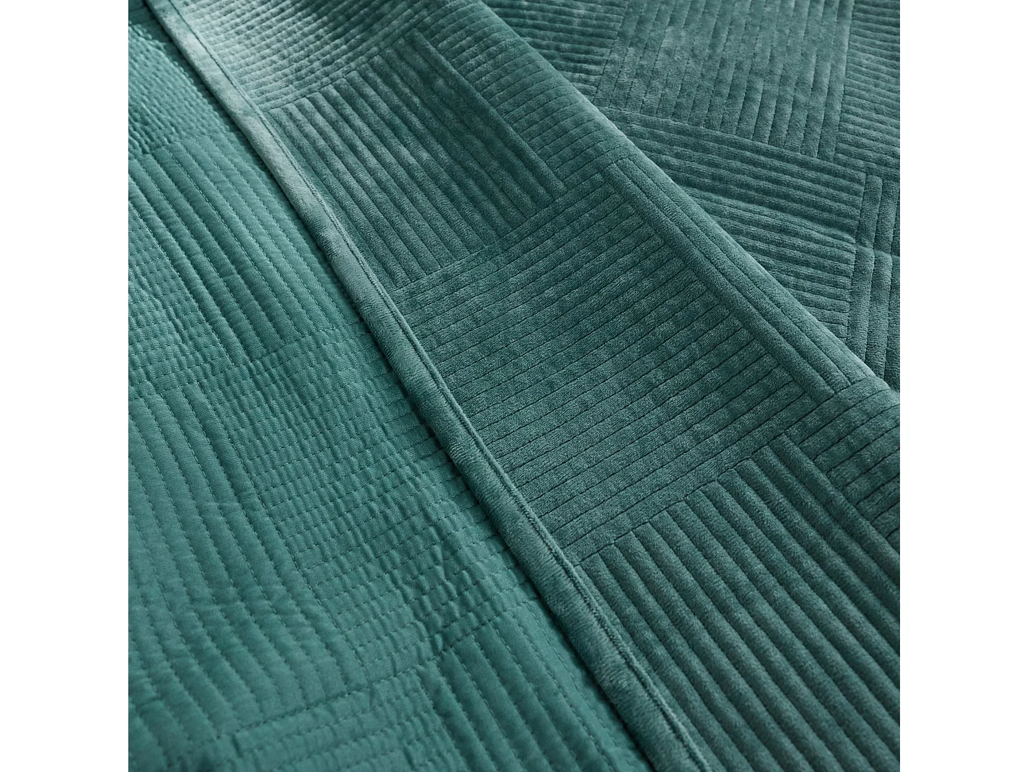 Jeté de lit Quadron Turquoise Moyen Polyester 200 x 220