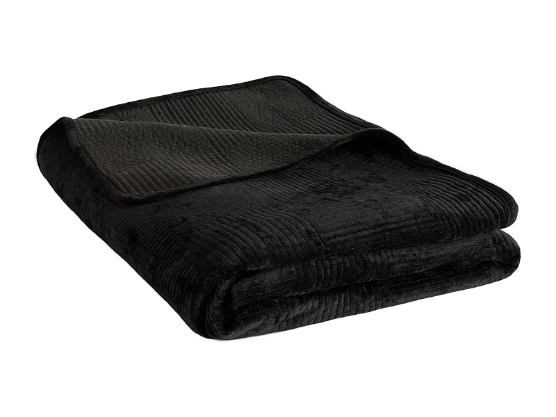 Tagesdecke Quadron mittelschwarz 200 x 220