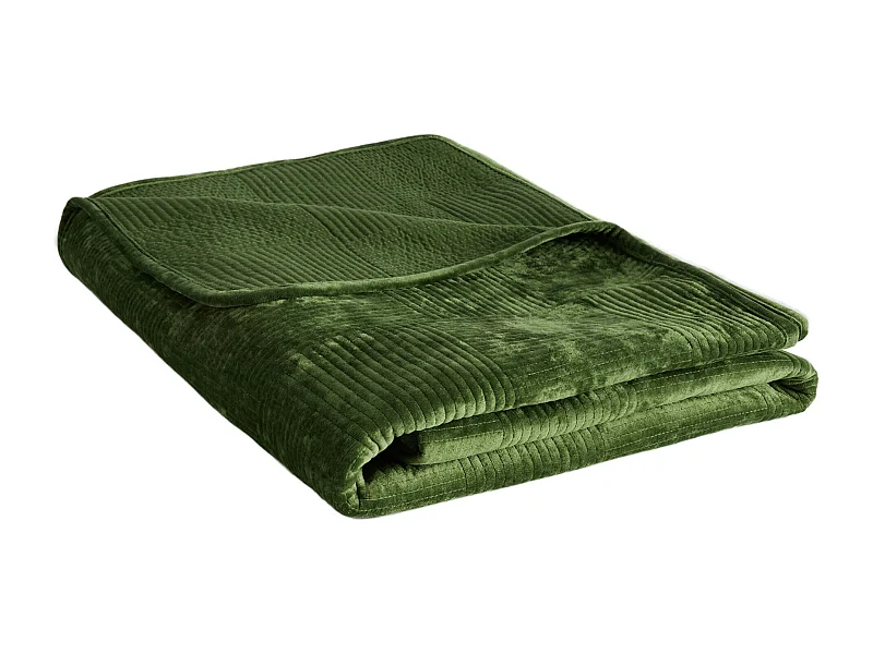 Jeté de lit Quadron Vert Foncé Polyester 200x220