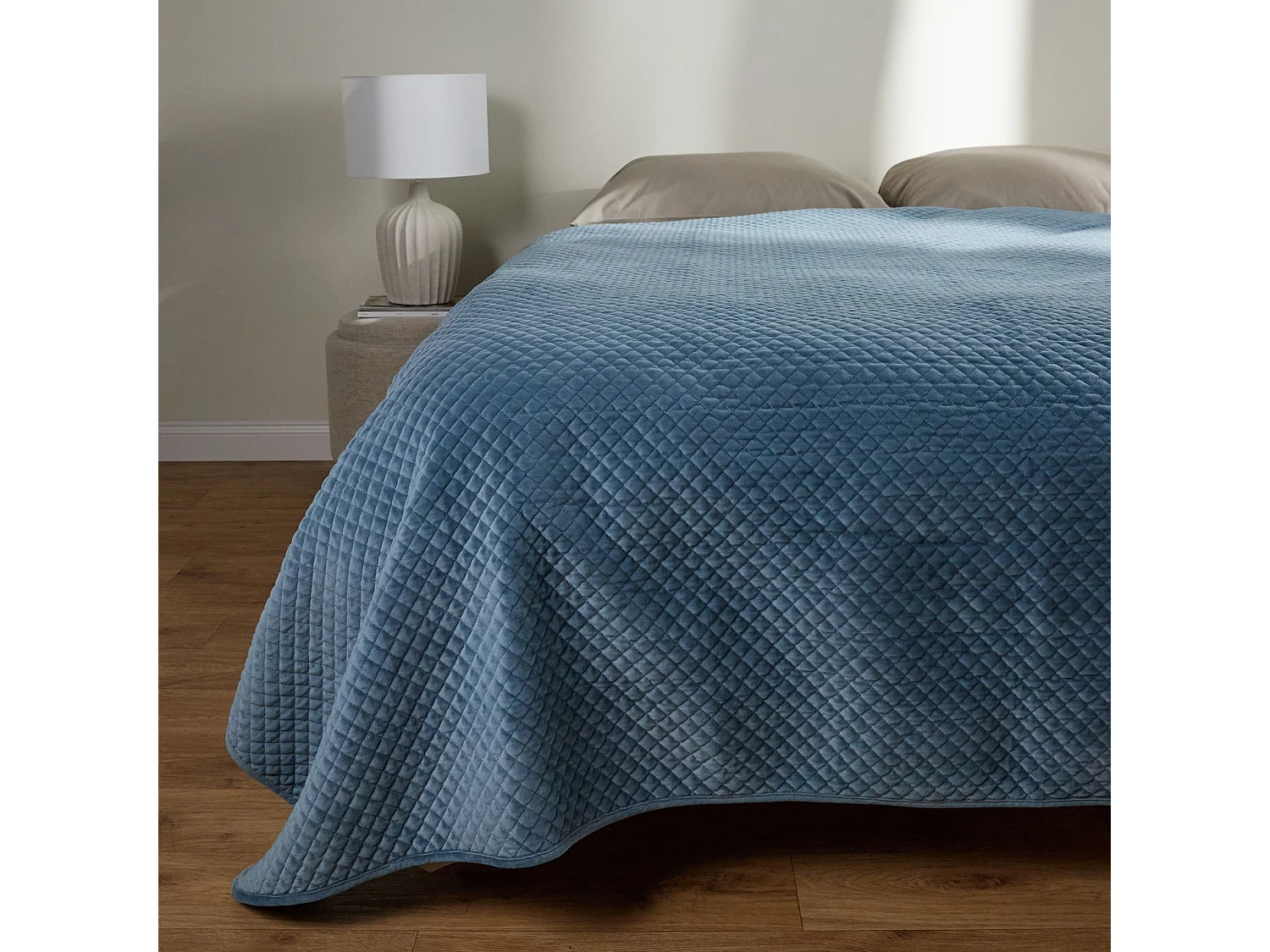 Tagesdecke Plums Hellblau 200x220