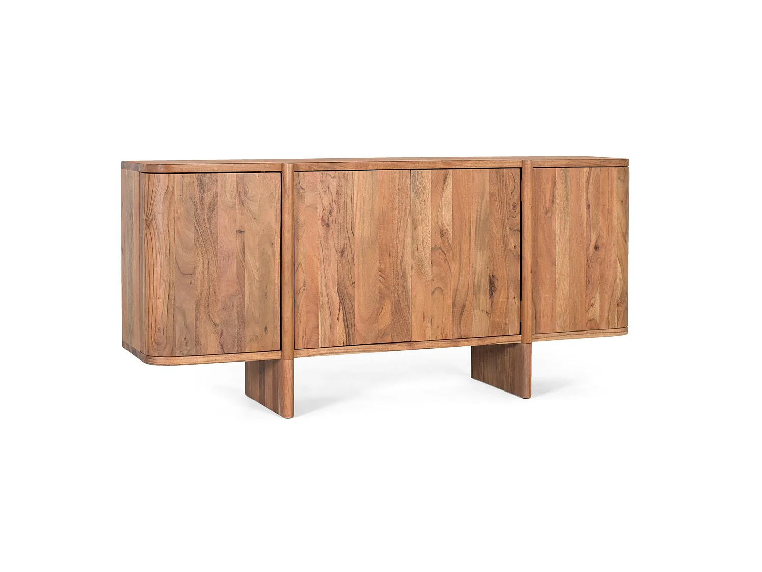Buffet en bois d'acacia de style rustique moderne - 79 x 170 x 40