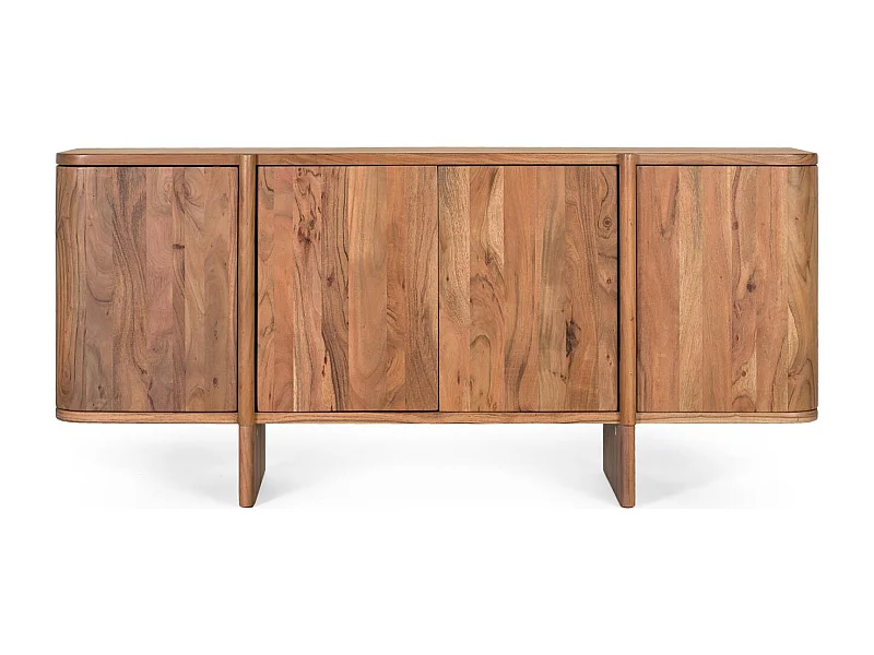 VidaXL Credenza Corona In Legno Di Pino Massiccio | Marrone 112x43x196 Cm | 3 Cassetti E 6 Ante