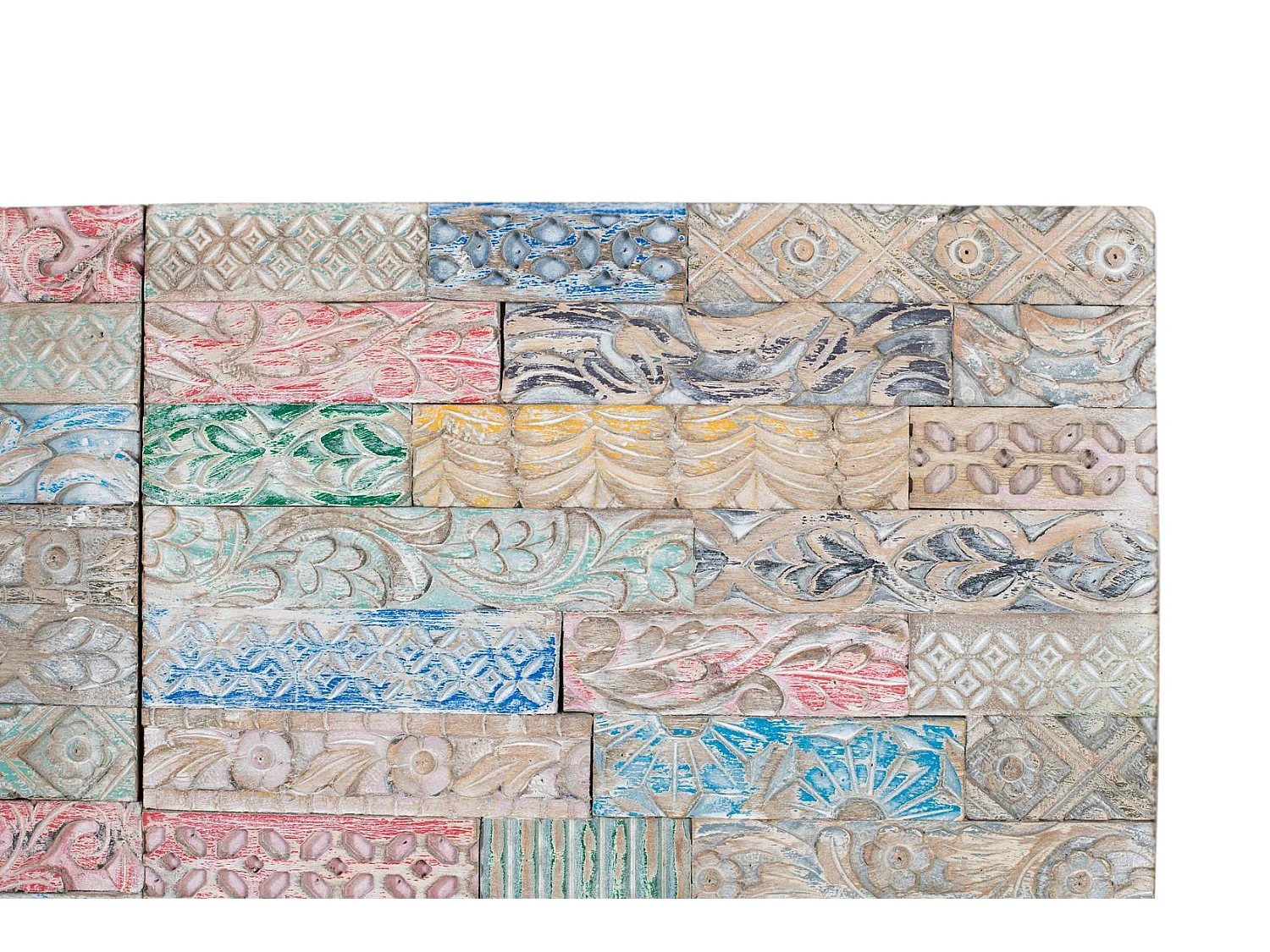 Buffet en bois massif avec deux portes et trois tiroirs