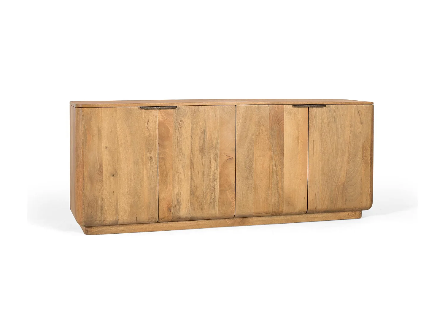 Dressoir van mangohout met afgeronde hoeken