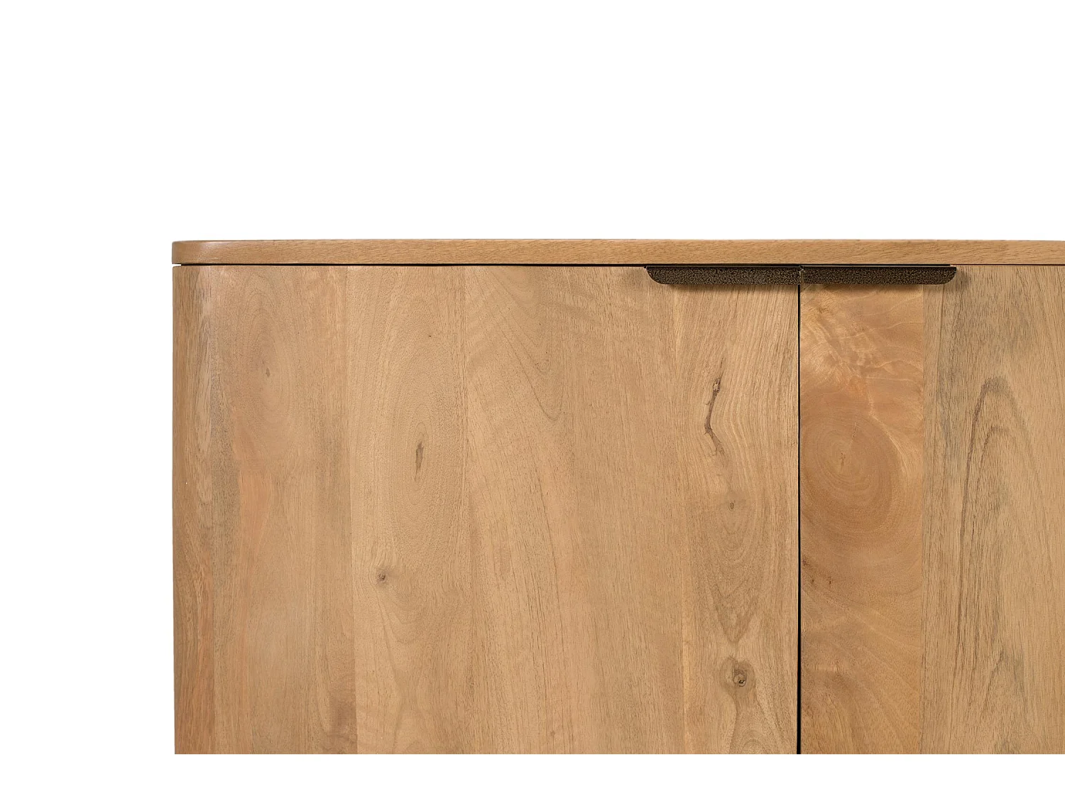 Dressoir van mangohout met afgeronde hoeken