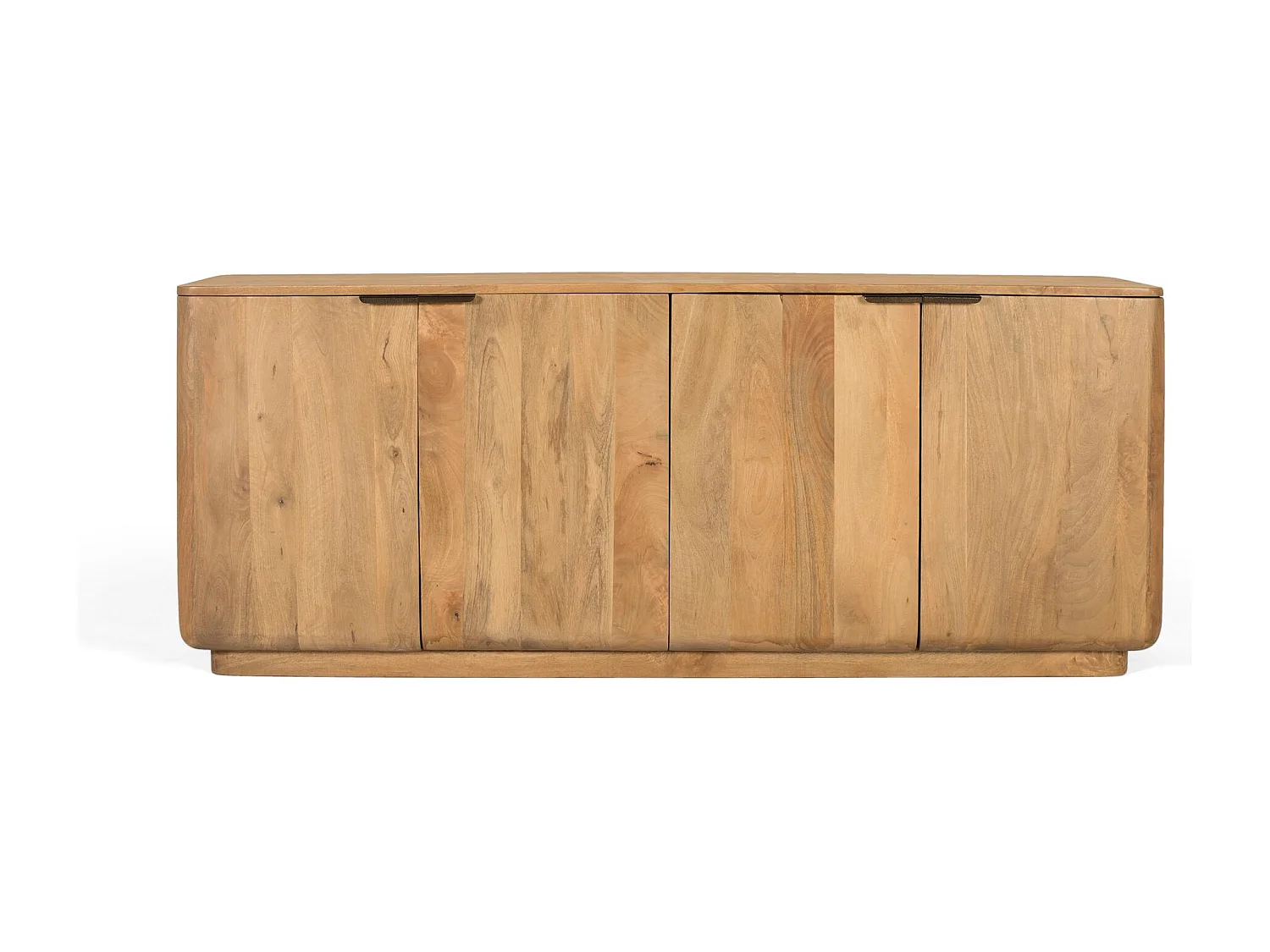 Sideboard aus Mangoholz mit abgerundeten Ecken