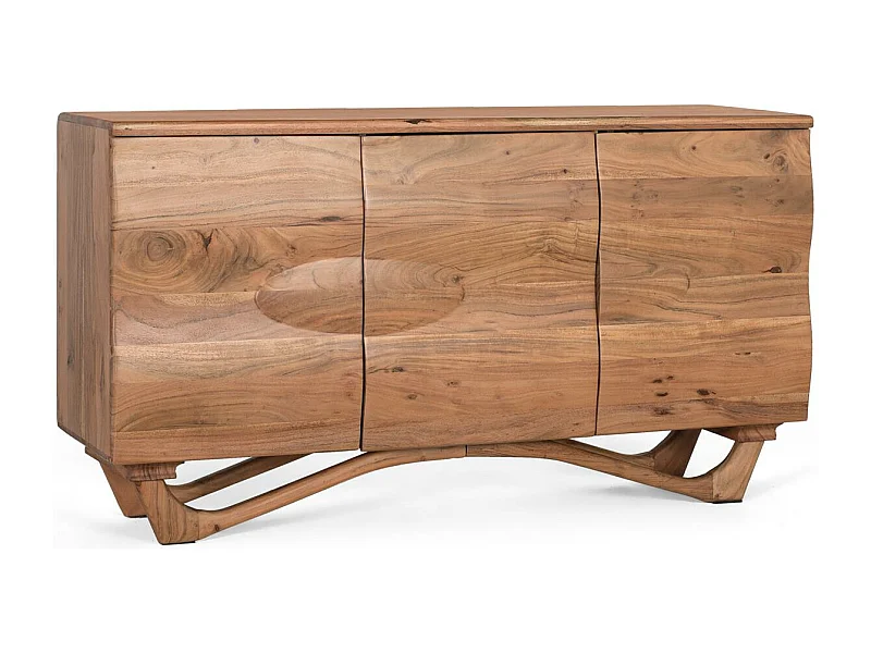 Credenza realizzata a mano in legno di acacia 140 cm